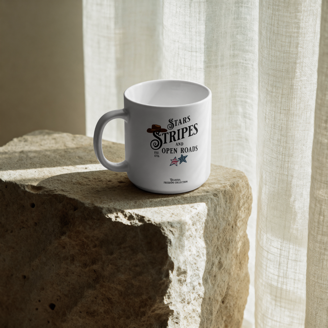 Stars, stripes and Open Roads Mug.