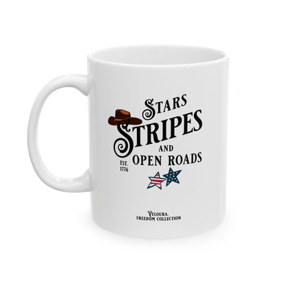 Stars, stripes and Open Roads Mug.