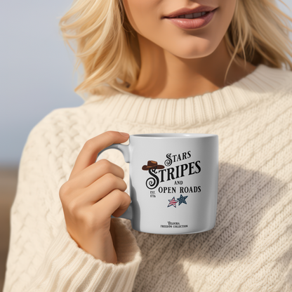 Stars, stripes and Open Roads Mug.