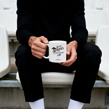 Stars, stripes and Open Roads Mug.